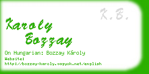 karoly bozzay business card